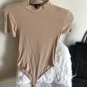 Mustard striped bodysuit